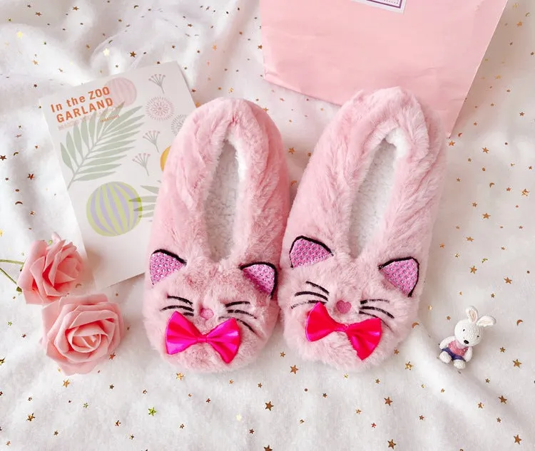 Adorable Animal Plush Slippers for Women