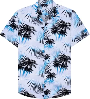 Alimens & Gentle Hawaiian Shirt for Men Summer Beach Casual Short Sleeve Button Down Shirts Printed Tropical Vacation Shirts