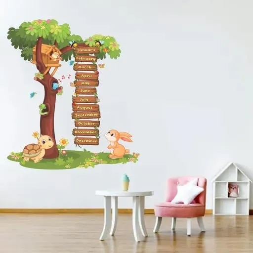 Best Stuff - Yearly List Tree Wall Sticker for Kids Room Living Room Bedroom Class Room School Home Decor (66 cm x 50 cm)- Code BF 41