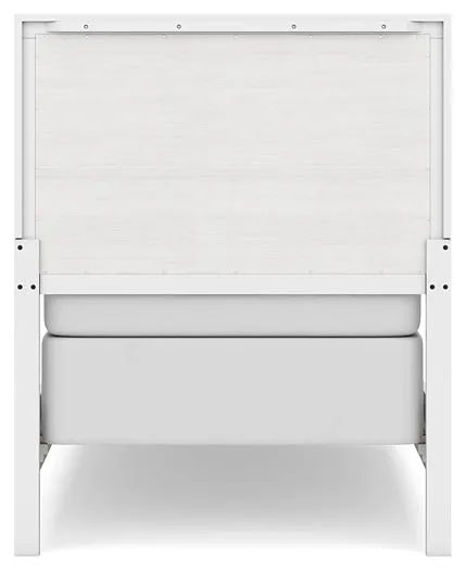 Binterglen Twin Panel Bed with Mirrored Dresser and 2 Nightstands