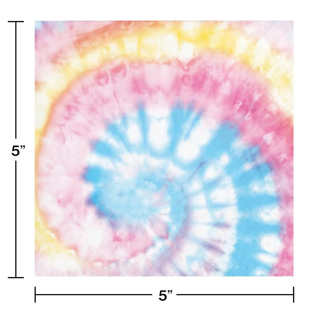 Bulk Tie Dye Party Beverage Napkins (192 per Case)