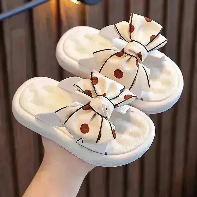 Children's Slippers Girls Princess Bowknot