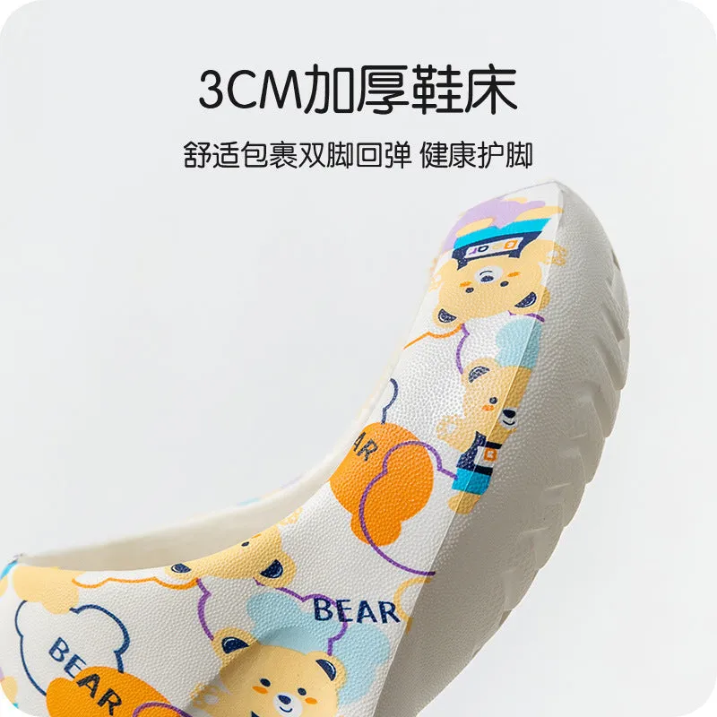 Dunnmall New Children's Slippers Summer Boys and Girls Interior Home Soft Bottom Slippers Non-Slip Bathroom Bath Sandals