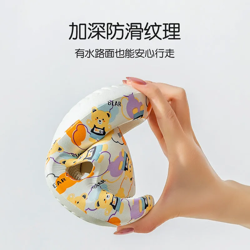 Dunnmall New Children's Slippers Summer Boys and Girls Interior Home Soft Bottom Slippers Non-Slip Bathroom Bath Sandals