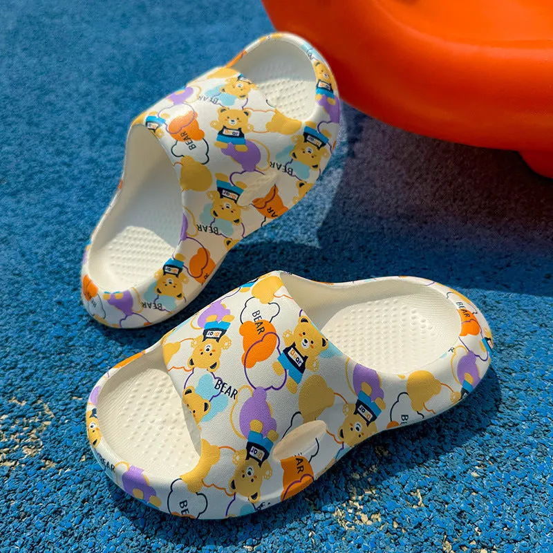 Dunnmall New Children's Slippers Summer Boys and Girls Interior Home Soft Bottom Slippers Non-Slip Bathroom Bath Sandals