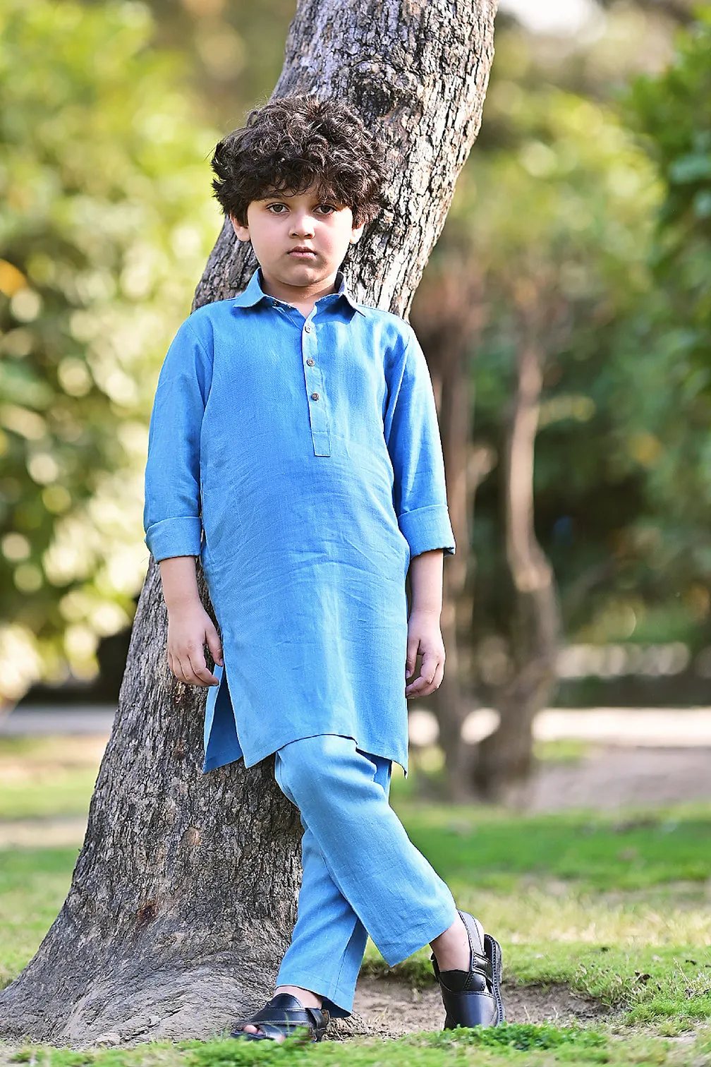 Elegant Sky Shalwar Kameez
