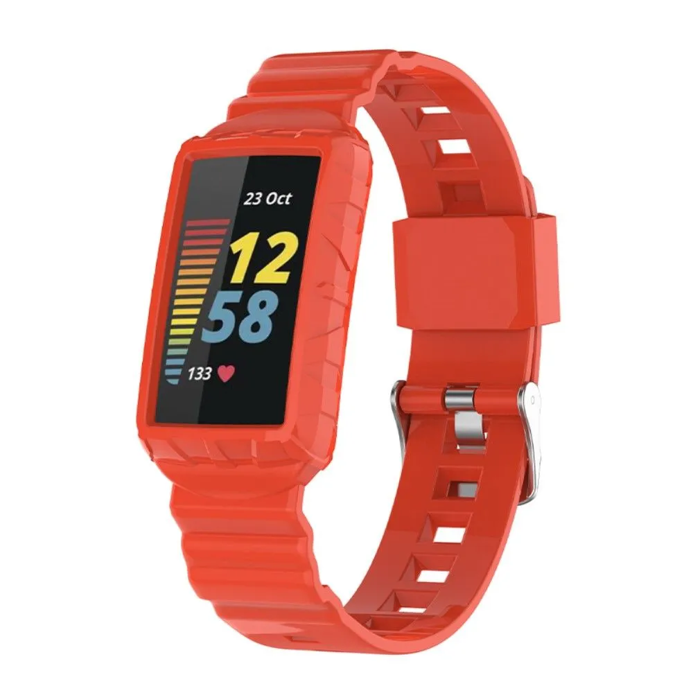 Fitbit Charge 5 / 4 / 3 integrated TPU cover   watch strap - Orange