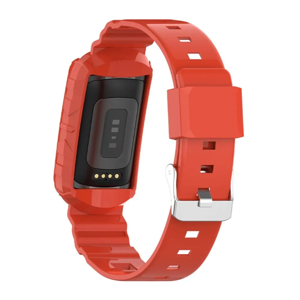 Fitbit Charge 5 / 4 / 3 integrated TPU cover   watch strap - Orange