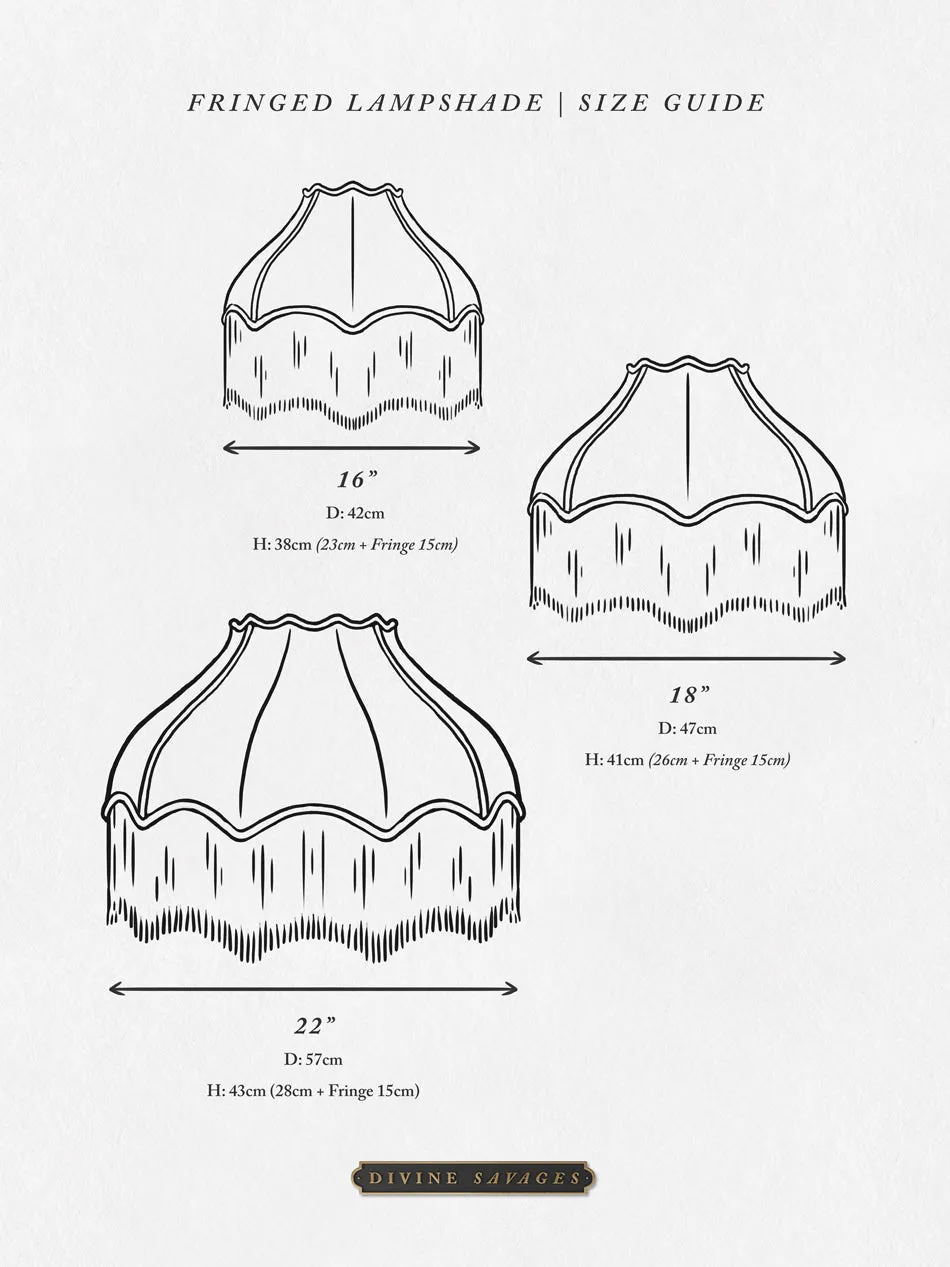 Forbidden Bloom 'Peppermint' Fringed Bette Lampshade