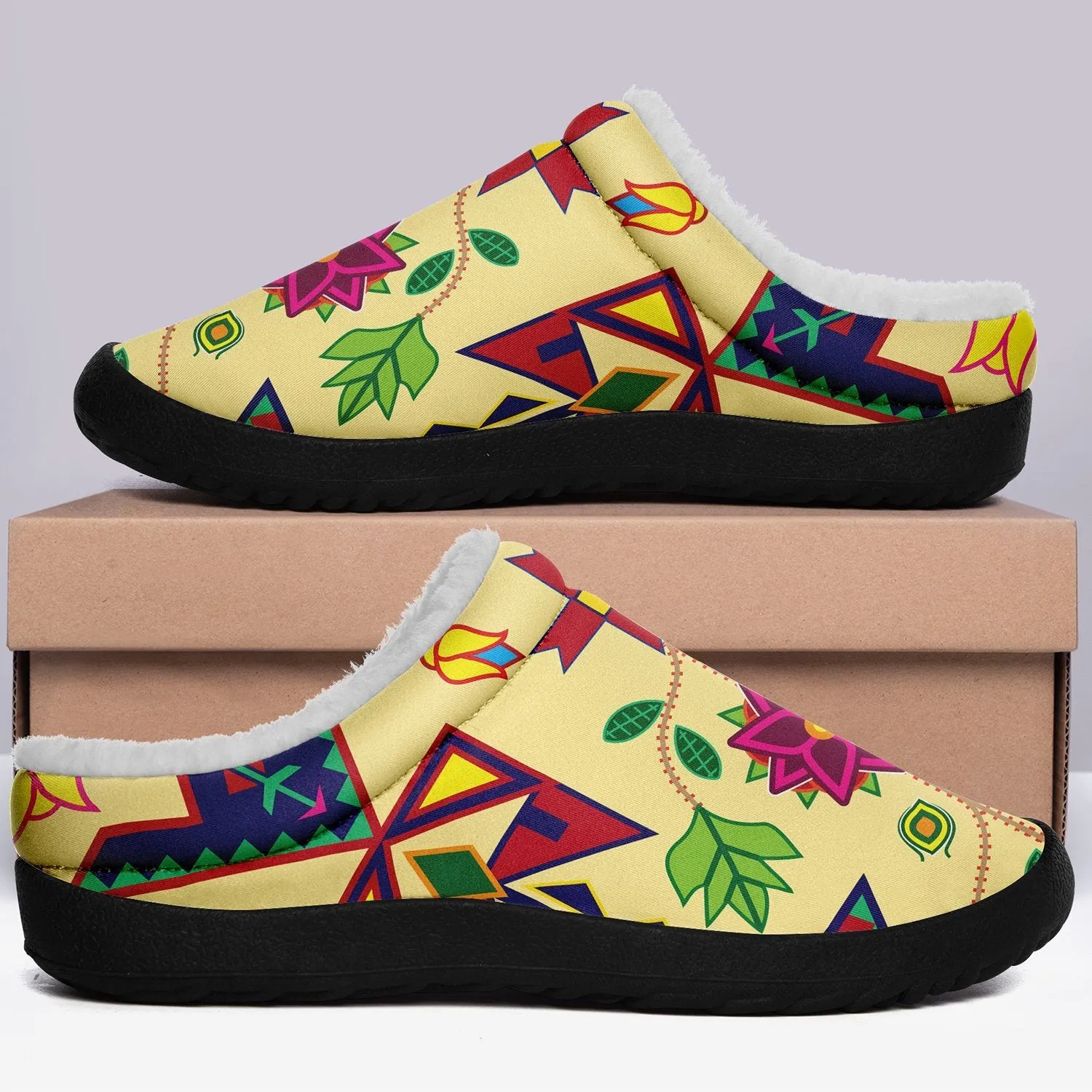 Geometric Floral Spring Vanilla Ikinnii