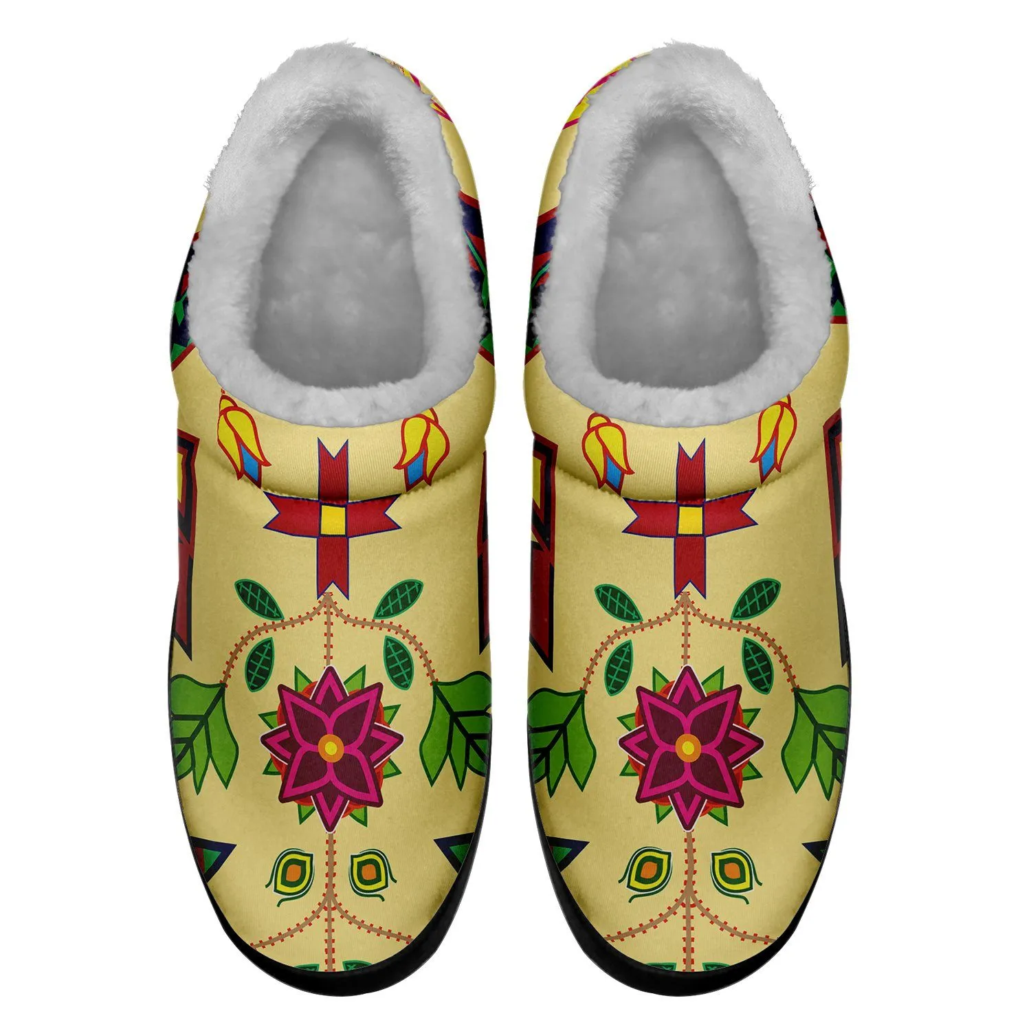 Geometric Floral Spring Vanilla Ikinnii