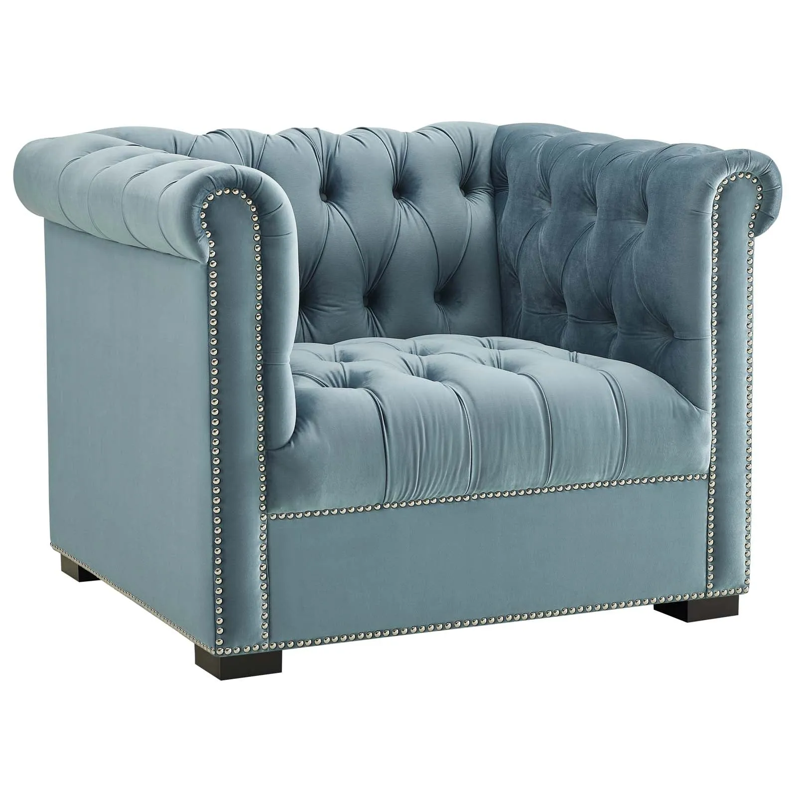 Heritage Upholstered Velvet Armchair