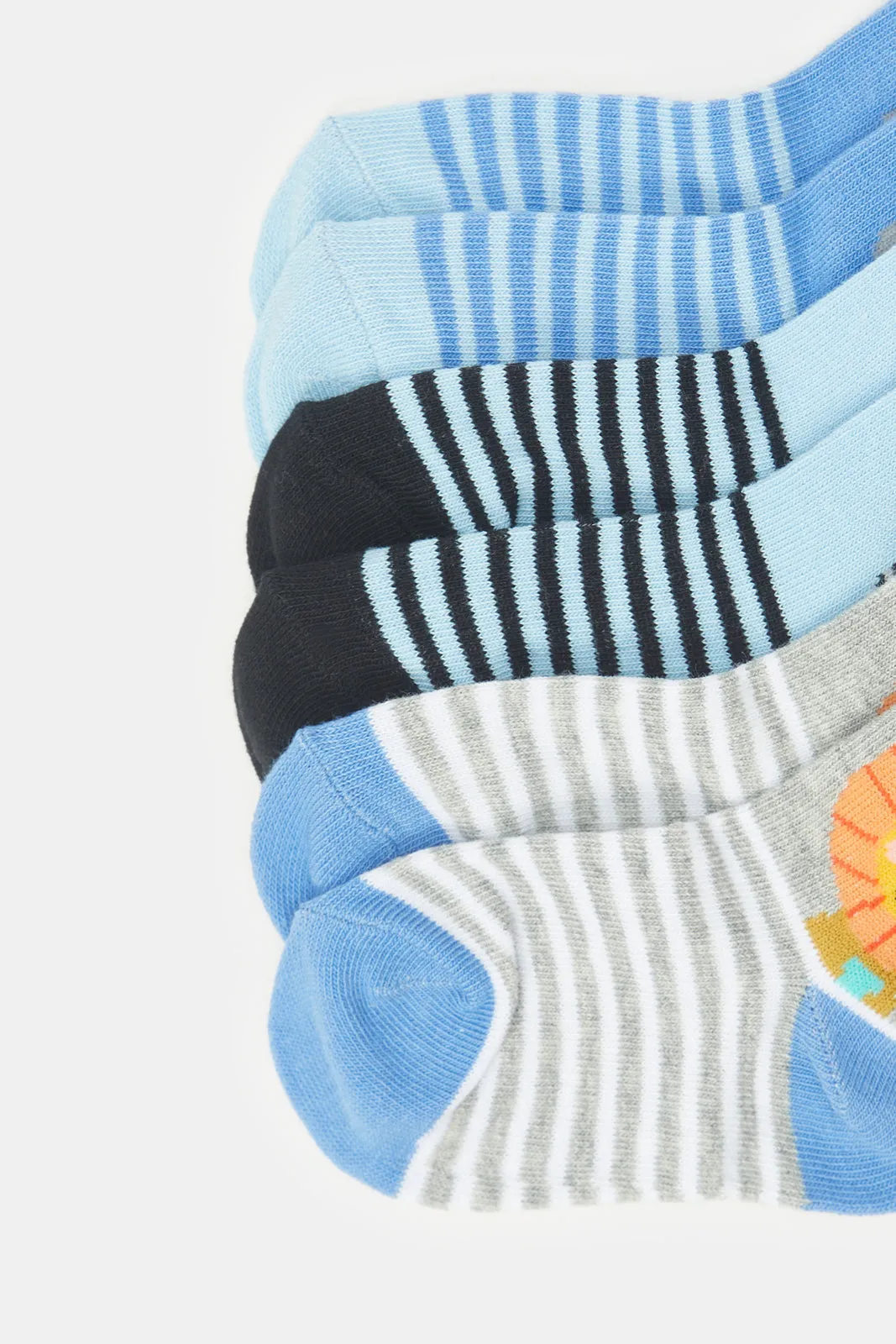 Infant Boys Animal Striped Socks (3 Pairs)