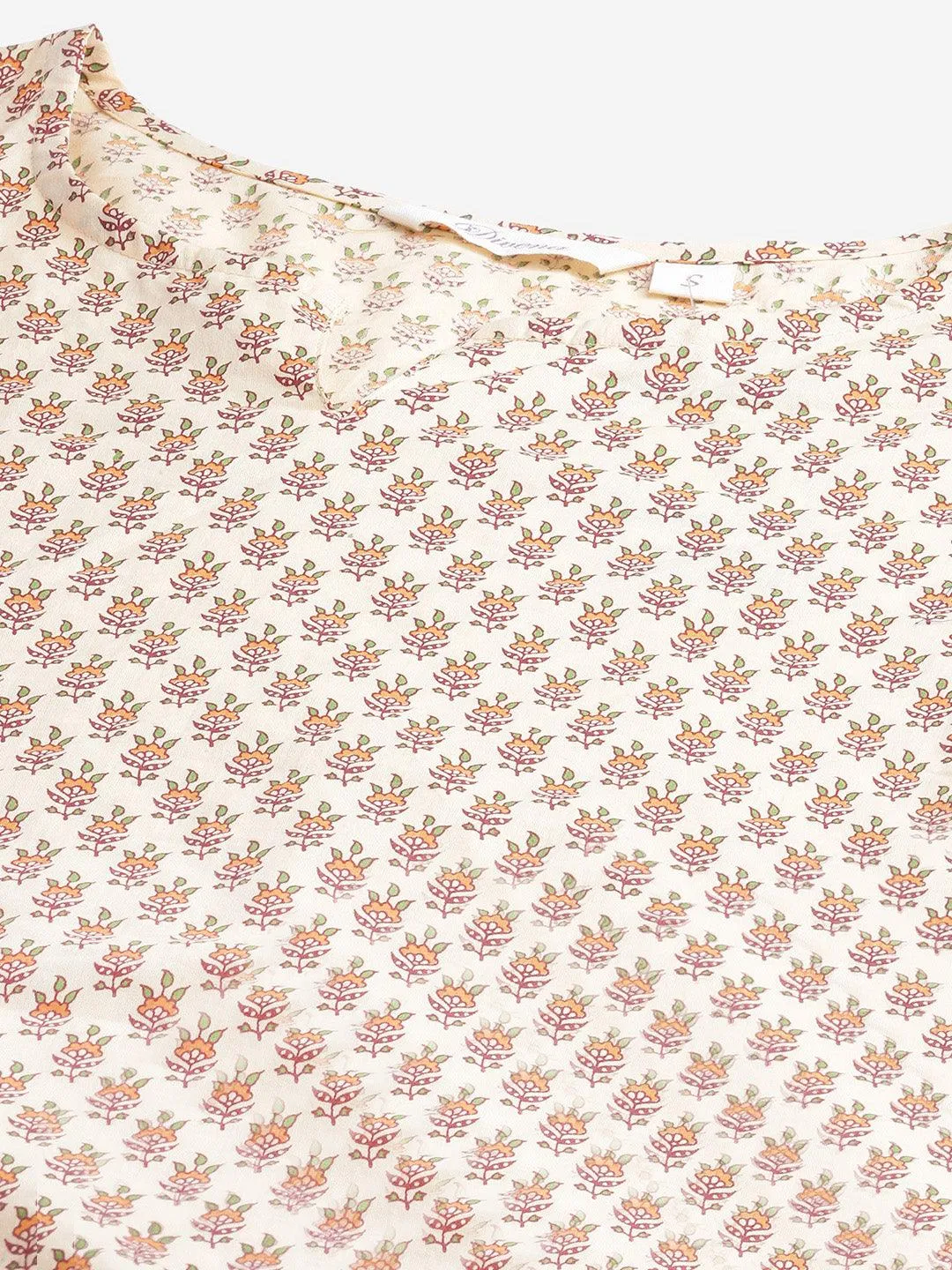 Jashvi  Yellow Buti Print Cotton Nightwear