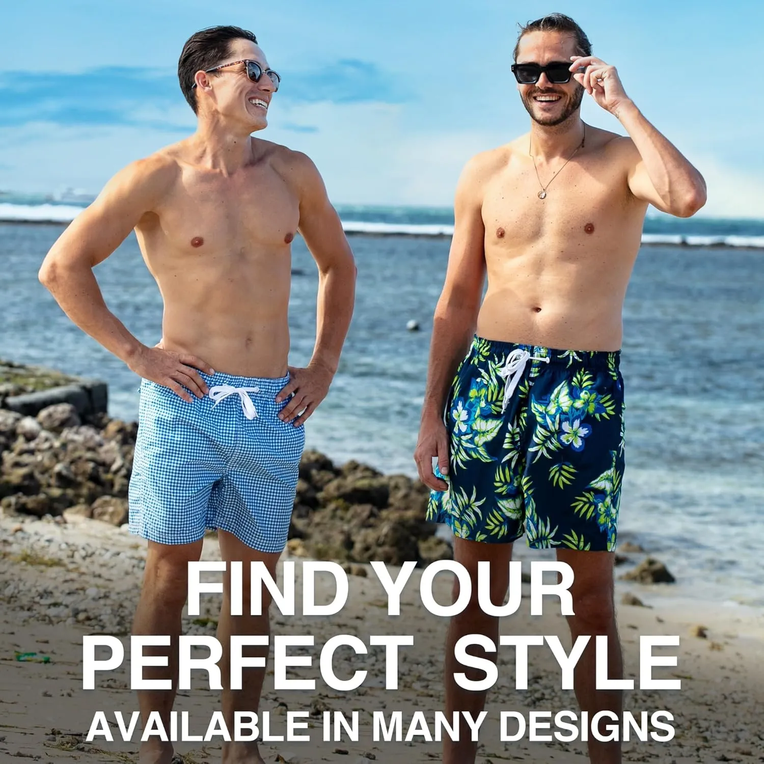 Kanu Surf Men's Monaco Swim Trunks (Regular & Extended Sizes)