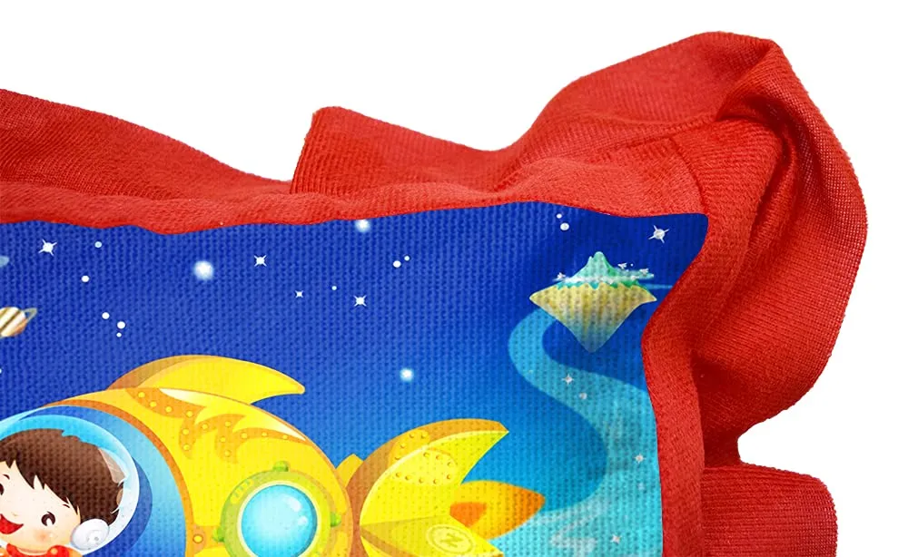 Kesar Enterprises Kids Cartoon Printed Velvet Baby Pillow/Cushion/Toys/Soft Toys/Toddler Pillow/Kids Pillow for Baby Boy/Baby Girl (Rectangle Shape) - 14 x 20-inches Style 62