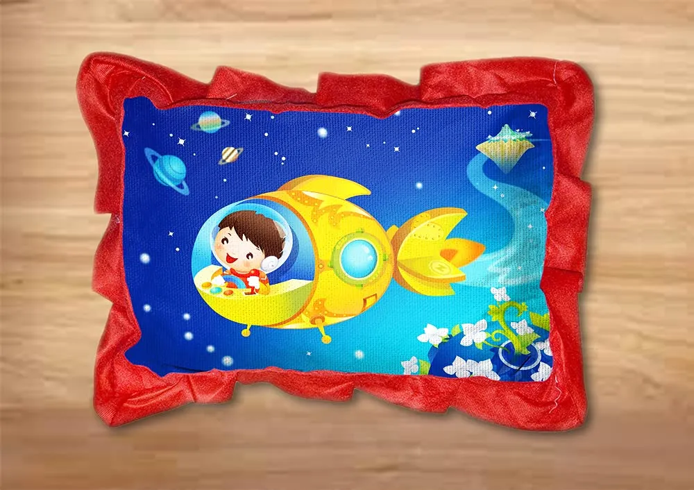 Kesar Enterprises Kids Cartoon Printed Velvet Baby Pillow/Cushion/Toys/Soft Toys/Toddler Pillow/Kids Pillow for Baby Boy/Baby Girl (Rectangle Shape) - 14 x 20-inches Style 62