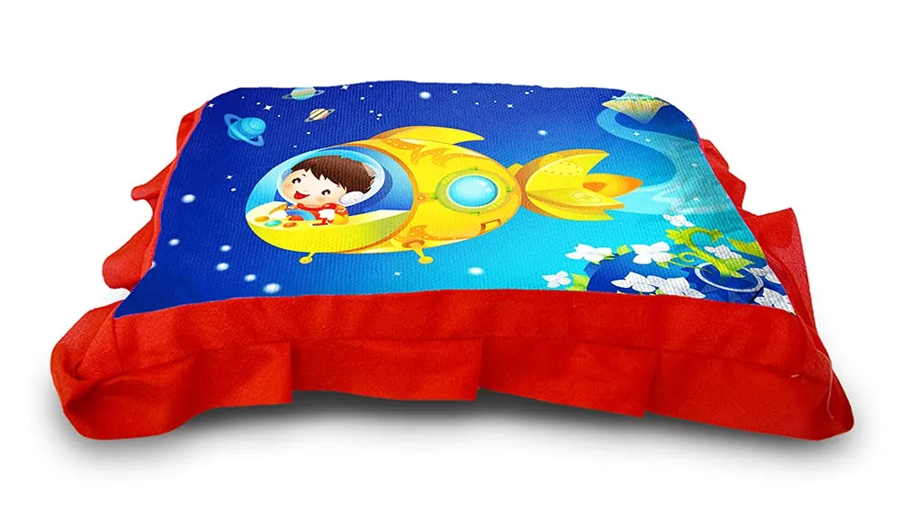 Kesar Enterprises Kids Cartoon Printed Velvet Baby Pillow/Cushion/Toys/Soft Toys/Toddler Pillow/Kids Pillow for Baby Boy/Baby Girl (Rectangle Shape) - 14 x 20-inches Style 62