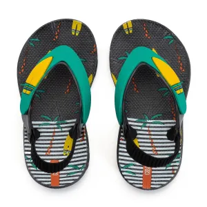 Klin Aqua Slippers - Black & Green