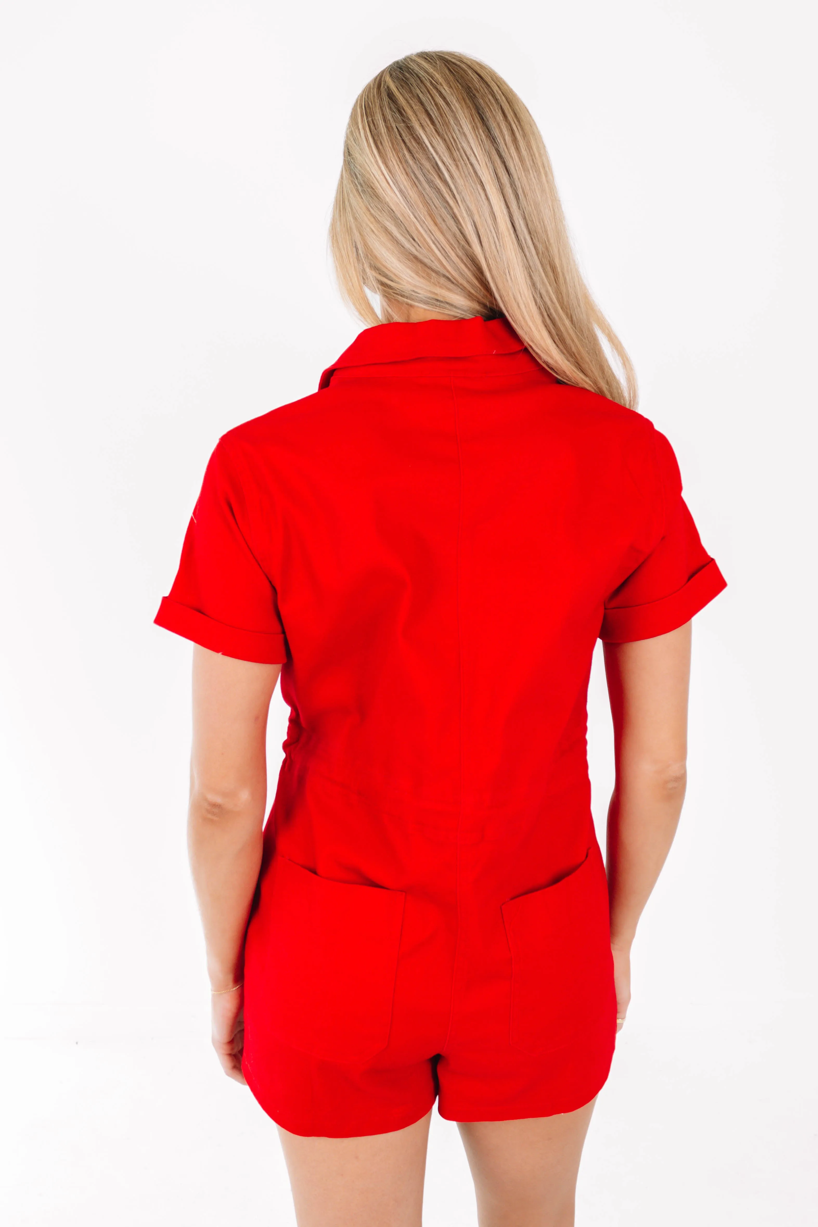 Looking Red Hot Romper - Red