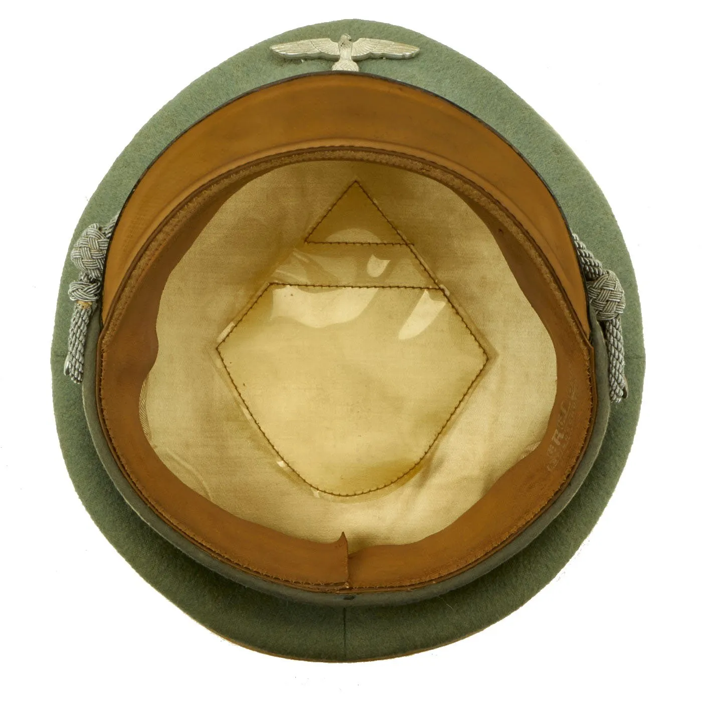 Original German WWII Army Heer Infantry Officer Schirmmütze Visor Cap by EREL - Double Marked