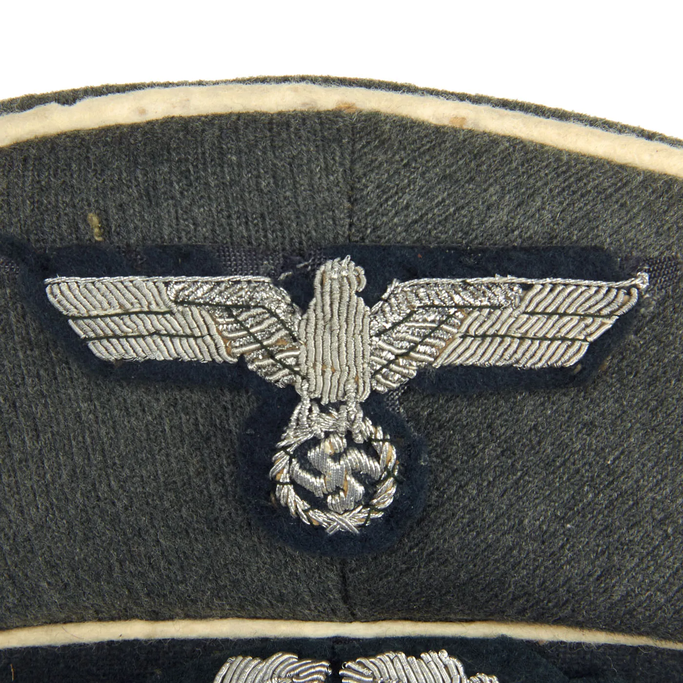 Original German WWII Army Heer Infantry Officer Schirmmütze Visor Cap - Size 57
