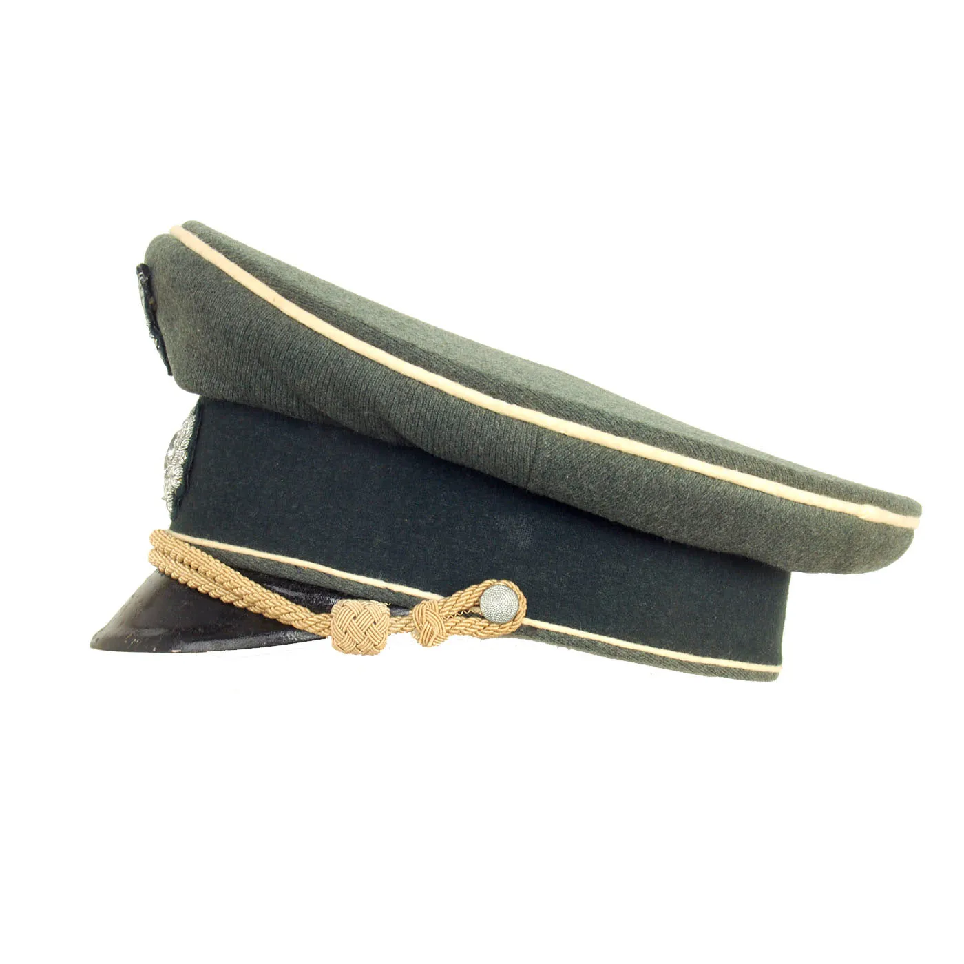 Original German WWII Army Heer Infantry Officer Schirmmütze Visor Cap - Size 57