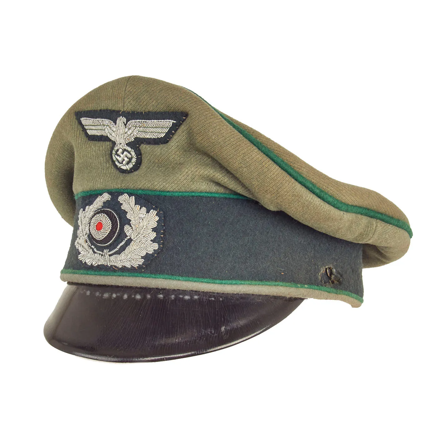 Original German WWII Heer Gebirgsjäger Mountain Troop "Crusher" Visor Cap by EREL