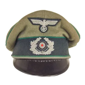 Original German WWII Heer Gebirgsjäger Mountain Troop "Crusher" Visor Cap by EREL
