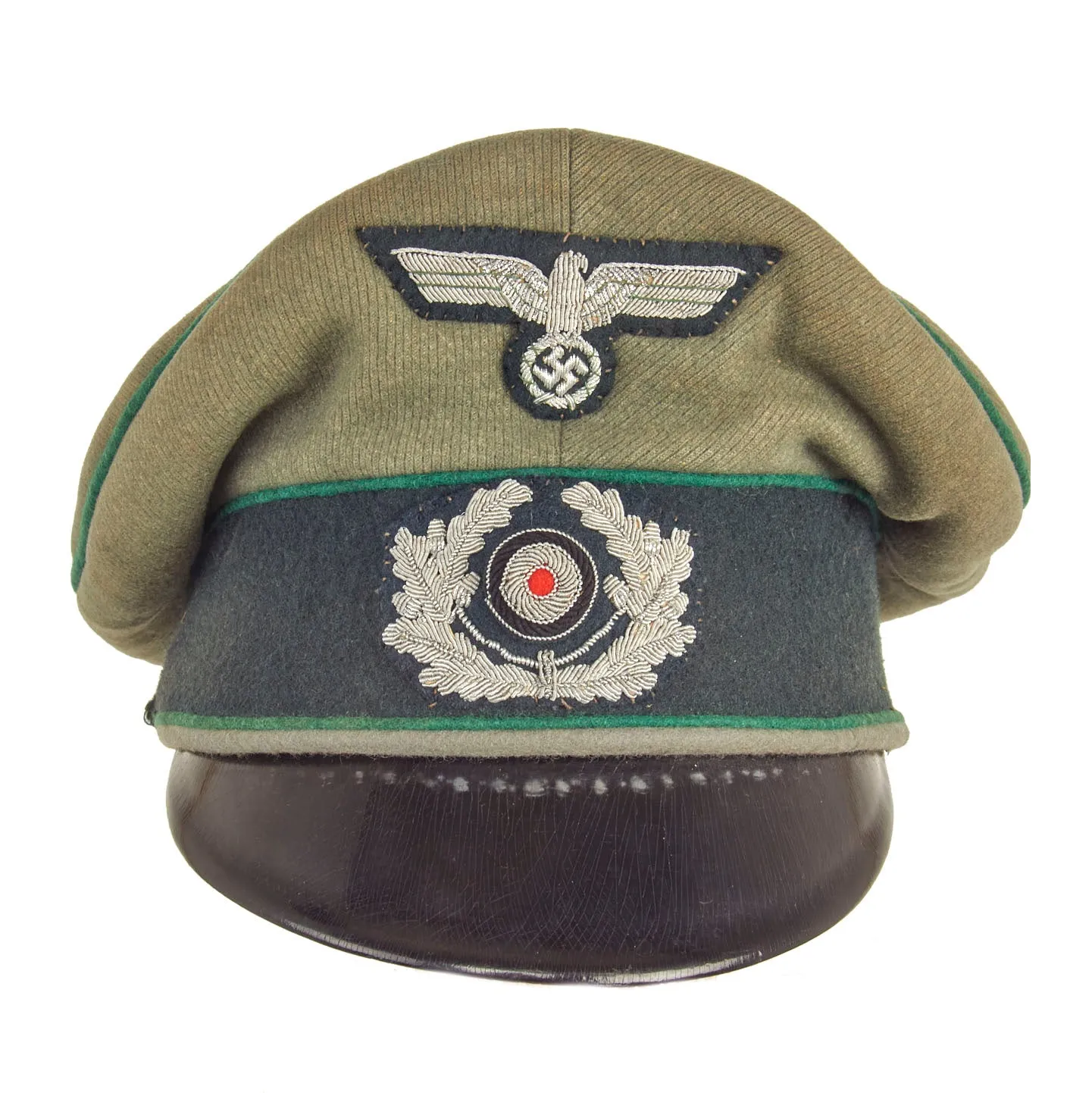 Original German WWII Heer Gebirgsjäger Mountain Troop "Crusher" Visor Cap by EREL