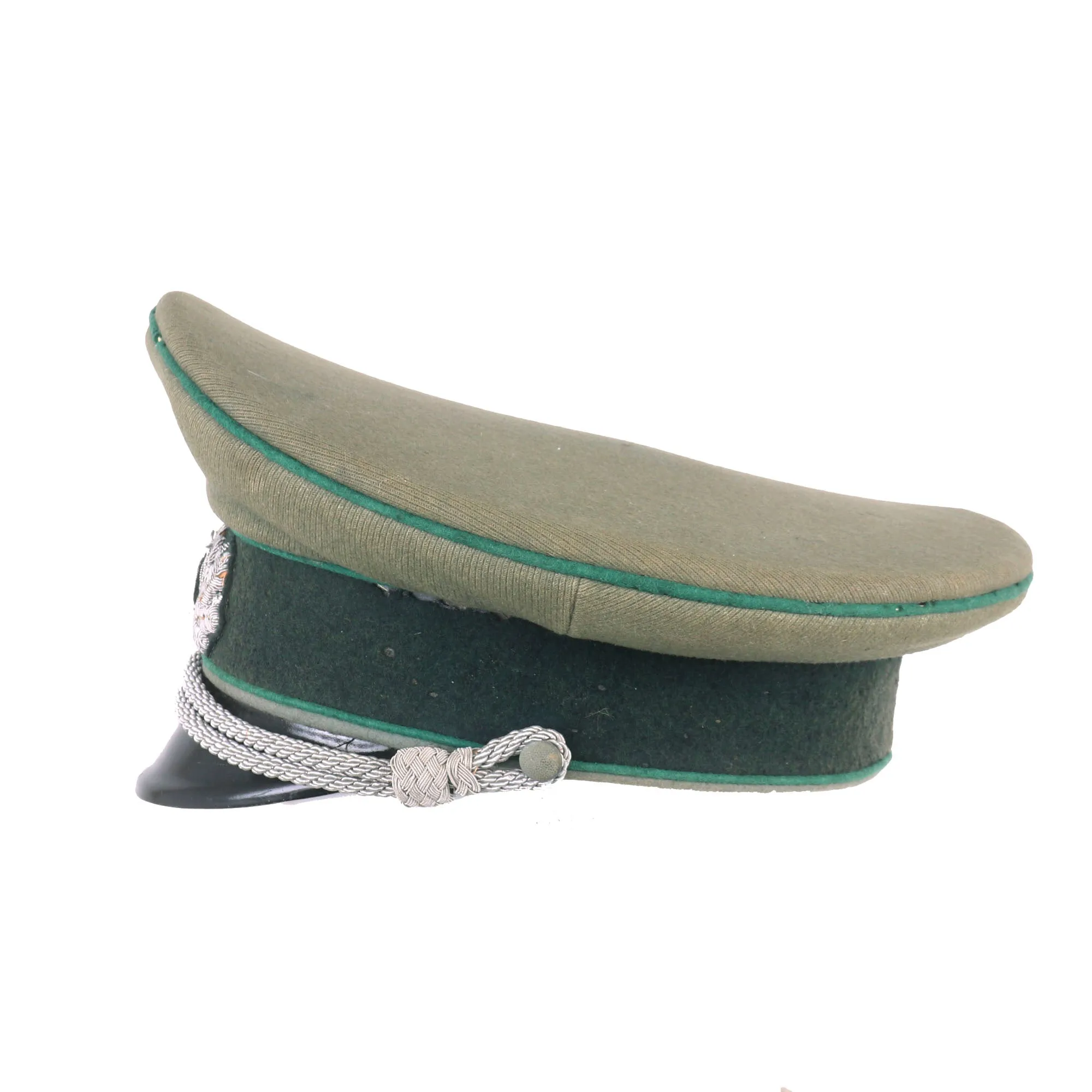 Original German WWII Heer Jäger Officer Schirmmütze Visor Crush Cap by EREL Privat (Double Marked)