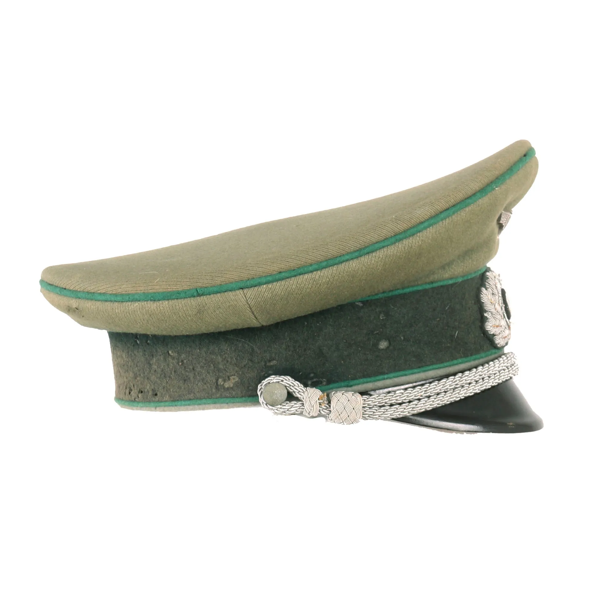 Original German WWII Heer Jäger Officer Schirmmütze Visor Crush Cap by EREL Privat (Double Marked)