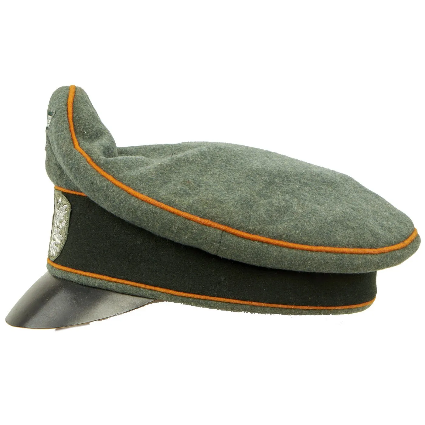 Original German WWII Heer Military Police or Recruiting EM/NCO Visor Crush Cap by Willy Sprengpfeil - dated 1940