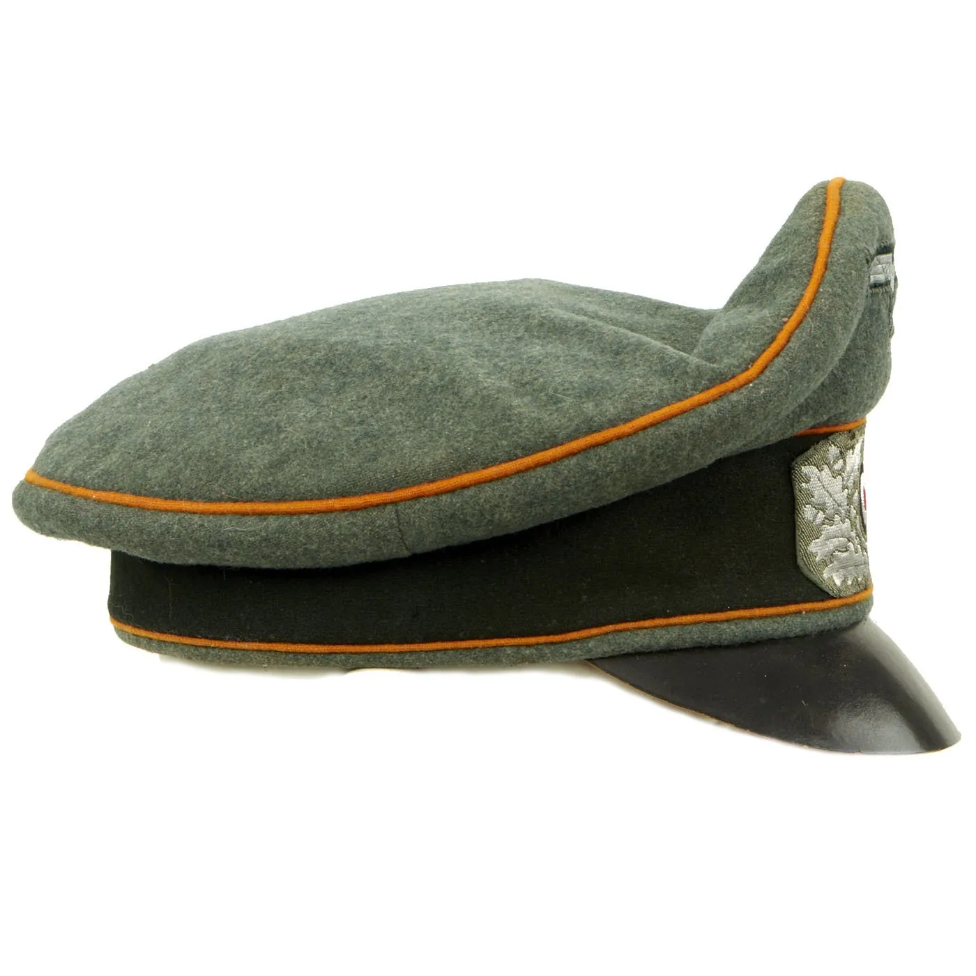 Original German WWII Heer Military Police or Recruiting EM/NCO Visor Crush Cap by Willy Sprengpfeil - dated 1940