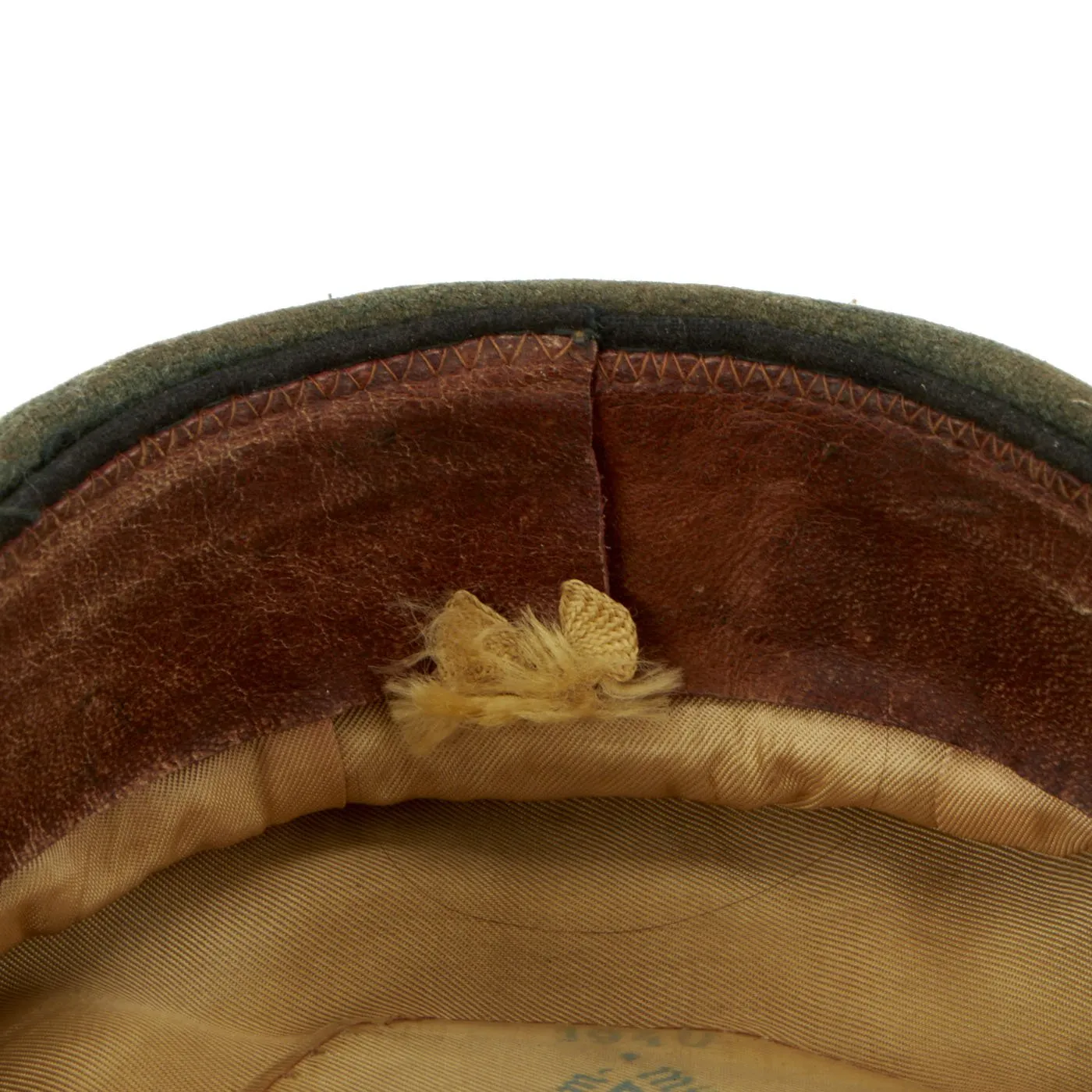 Original German WWII Heer Military Police or Recruiting EM/NCO Visor Crush Cap by Willy Sprengpfeil - dated 1940