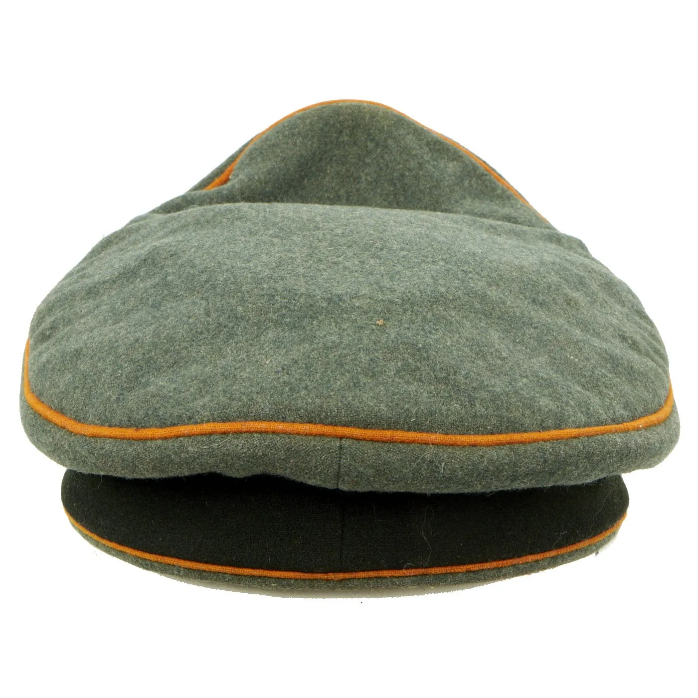 Original German WWII Heer Military Police or Recruiting EM/NCO Visor Crush Cap by Willy Sprengpfeil - dated 1940