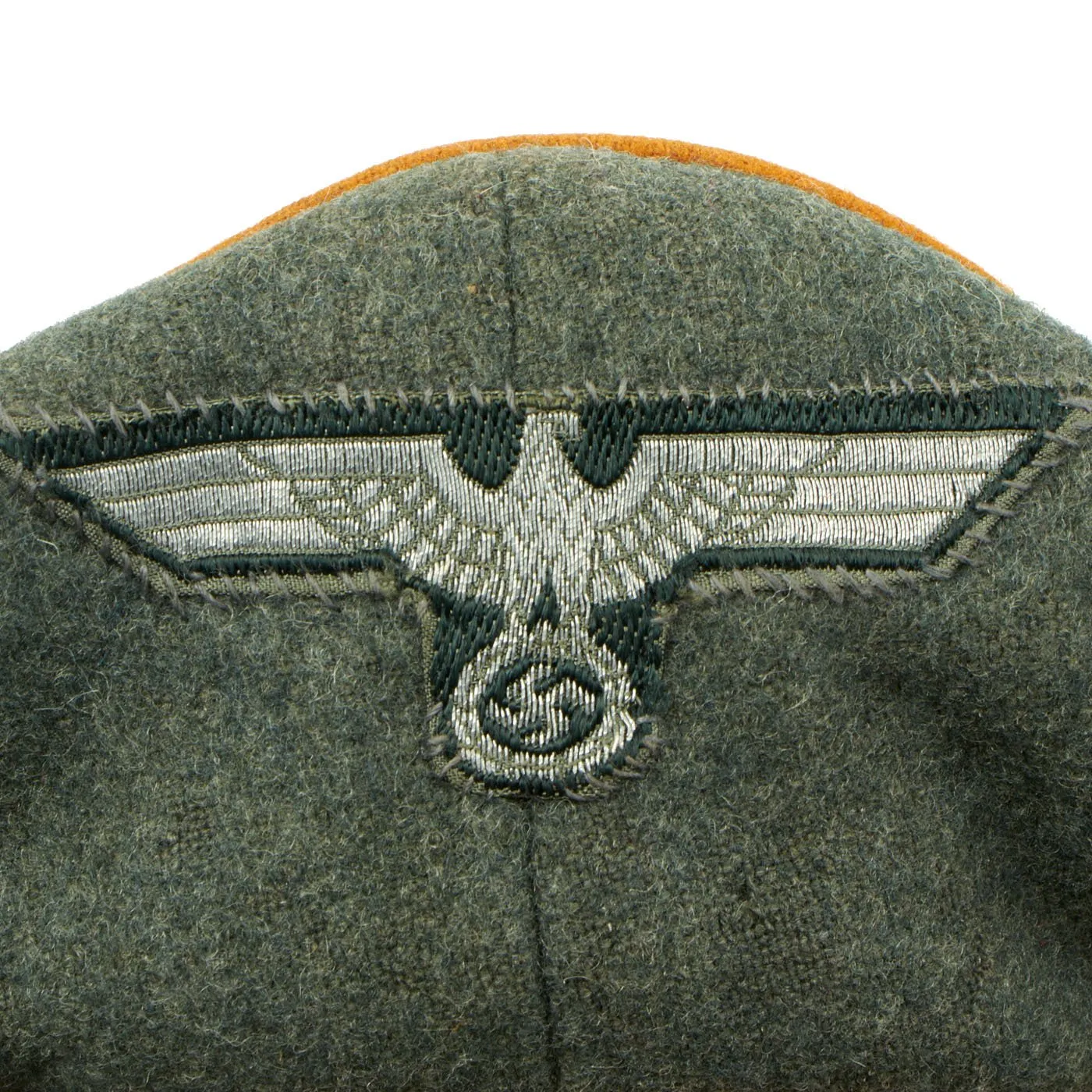 Original German WWII Heer Military Police or Recruiting EM/NCO Visor Crush Cap by Willy Sprengpfeil - dated 1940