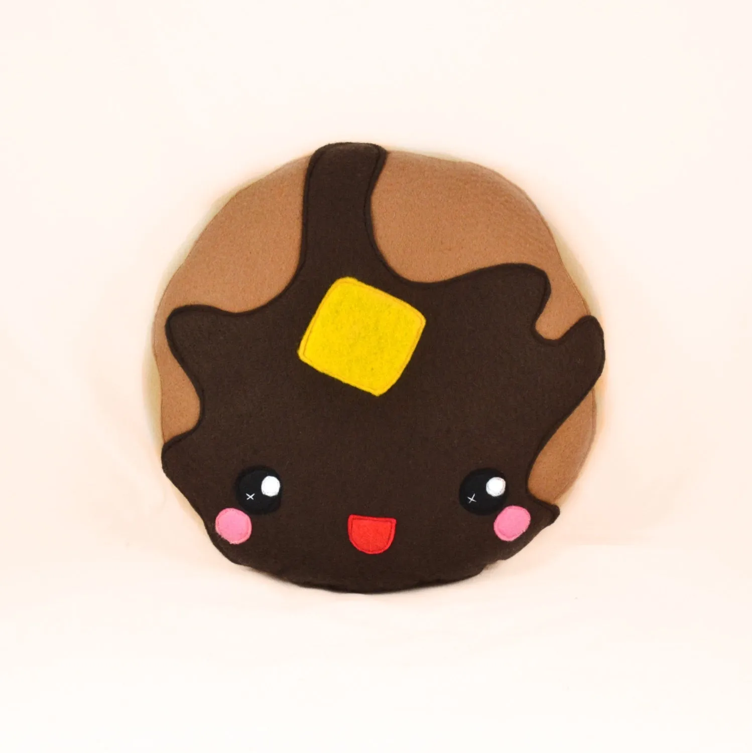 Pancake pillow cushion plushie novelty geekery felt food kawaii happy