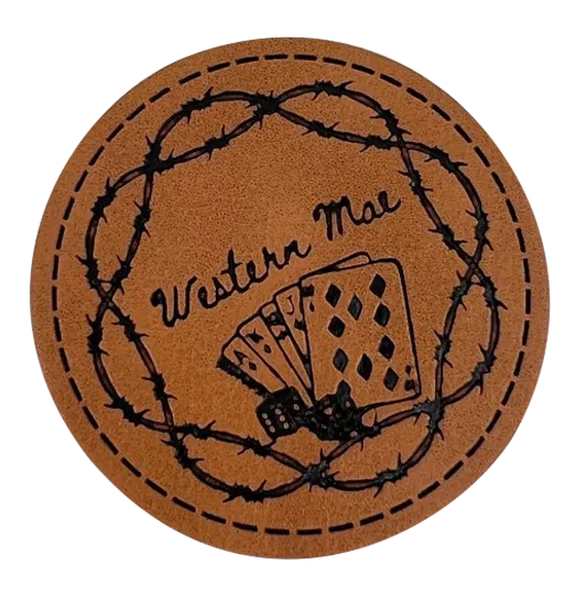 Personalised PU Leather Patch 8cm