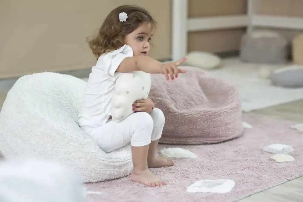 Pouffe "chill" ivory