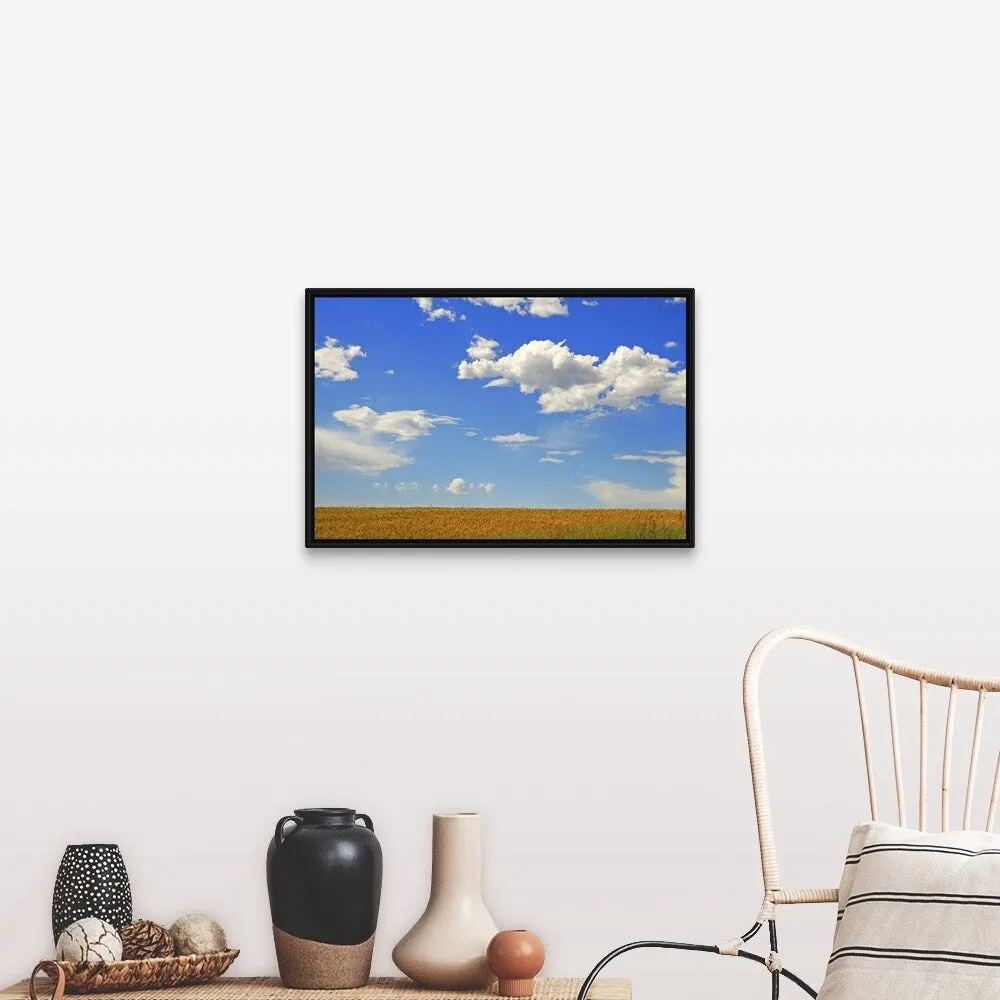 "Beautiful scenery cloud and landscape." Black Float Frame Canvas Art