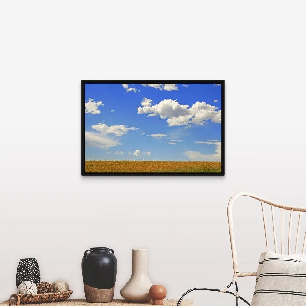 "Beautiful scenery cloud and landscape." Black Float Frame Canvas Art