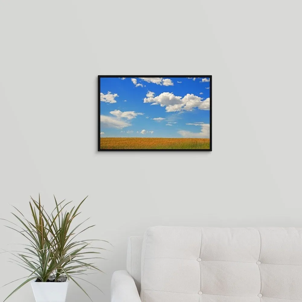 "Beautiful scenery cloud and landscape." Black Float Frame Canvas Art
