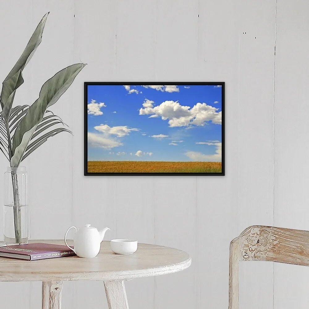 "Beautiful scenery cloud and landscape." Black Float Frame Canvas Art