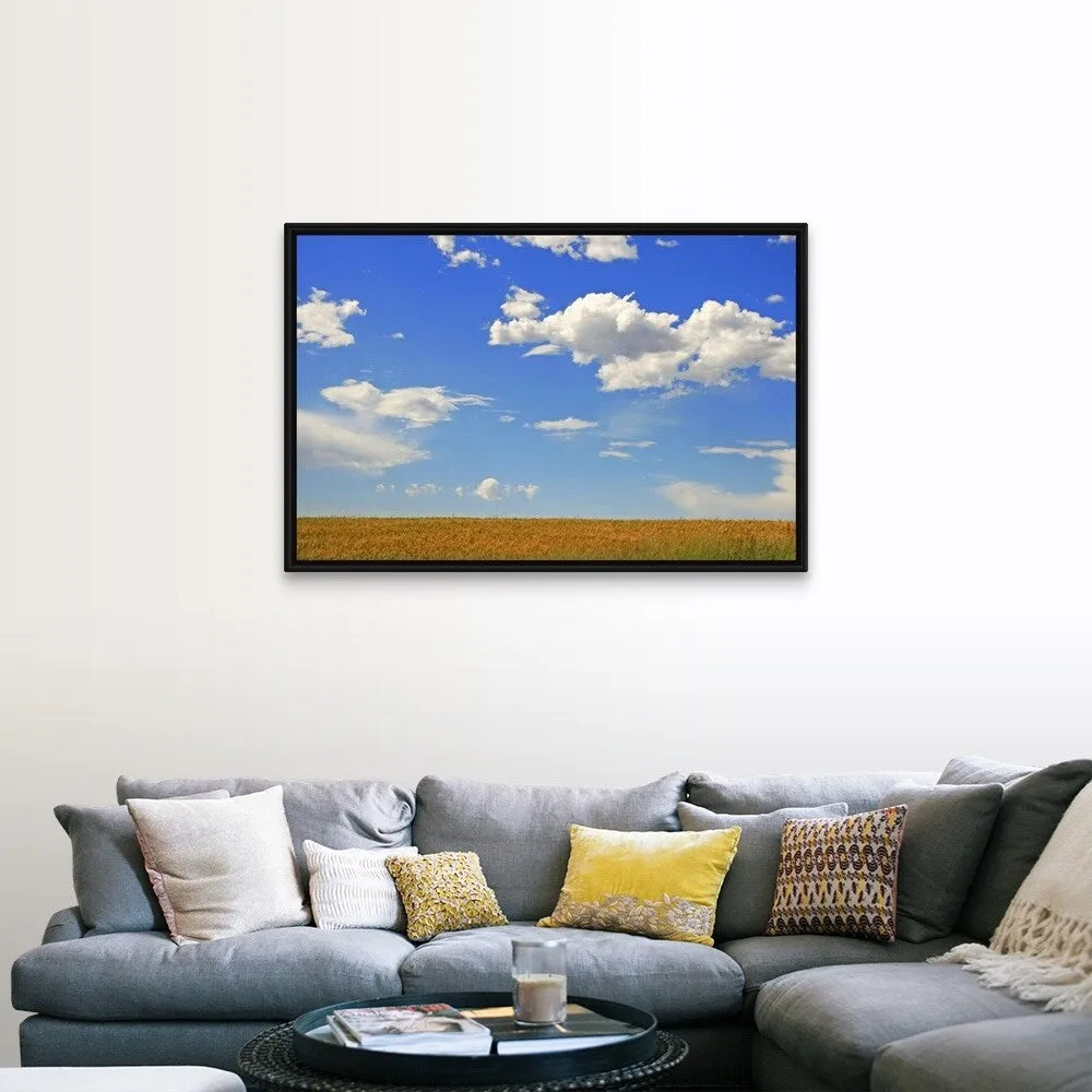 "Beautiful scenery cloud and landscape." Black Float Frame Canvas Art