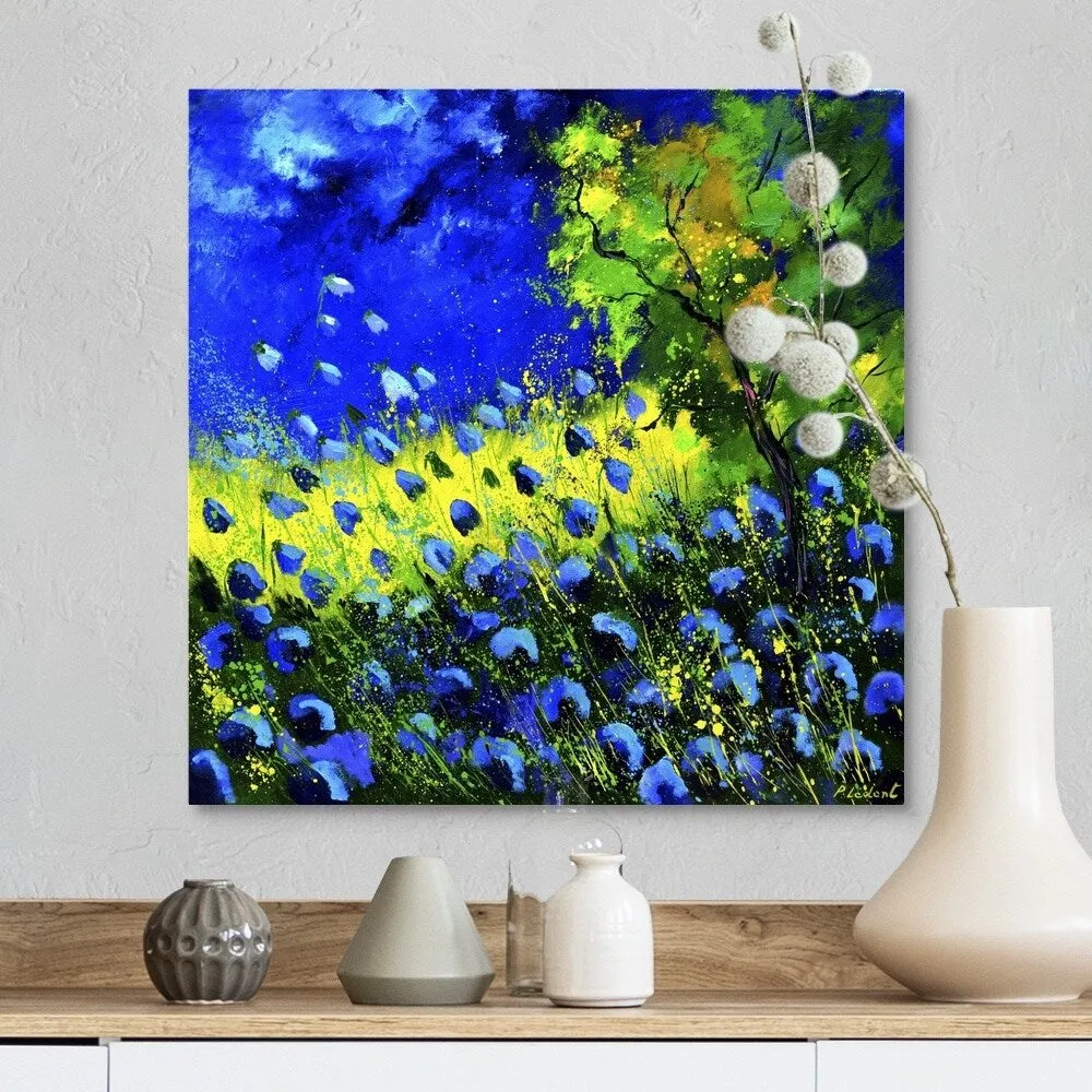 "Blue Poppies 88" Canvas Wall Art
