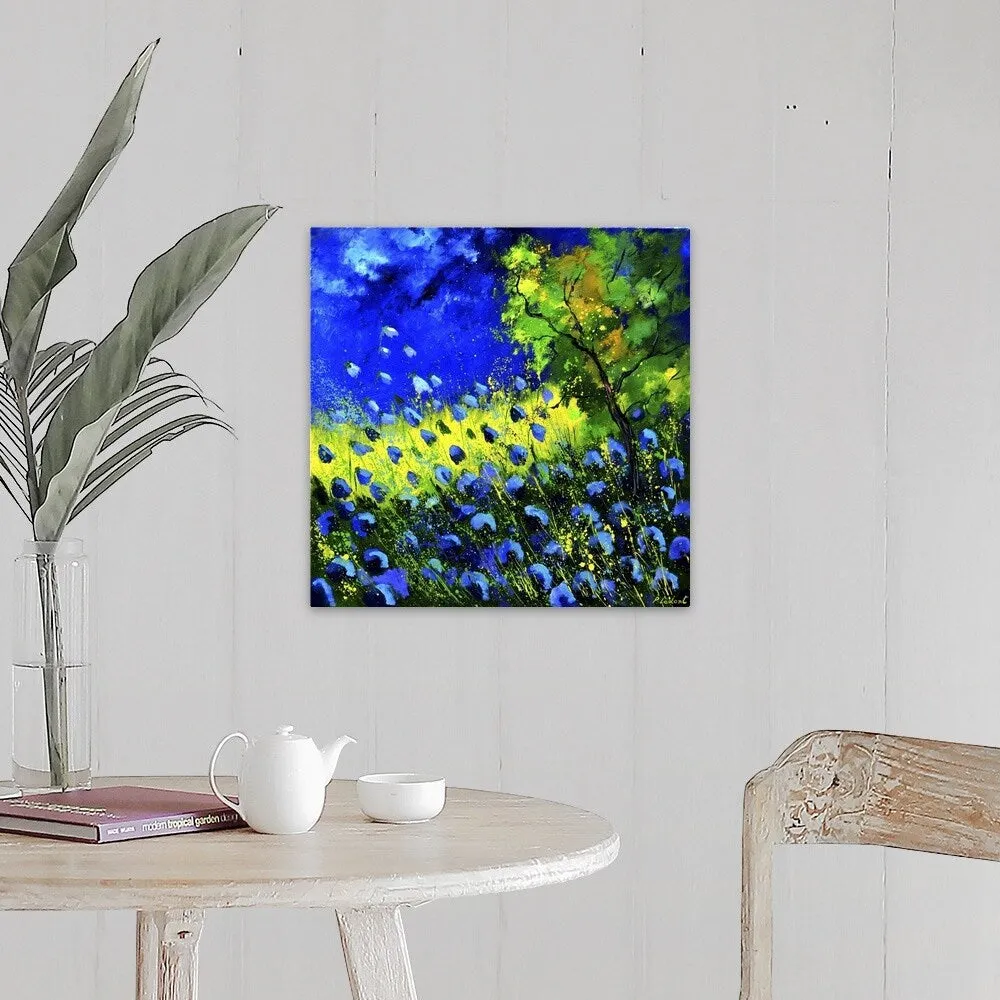 "Blue Poppies 88" Canvas Wall Art