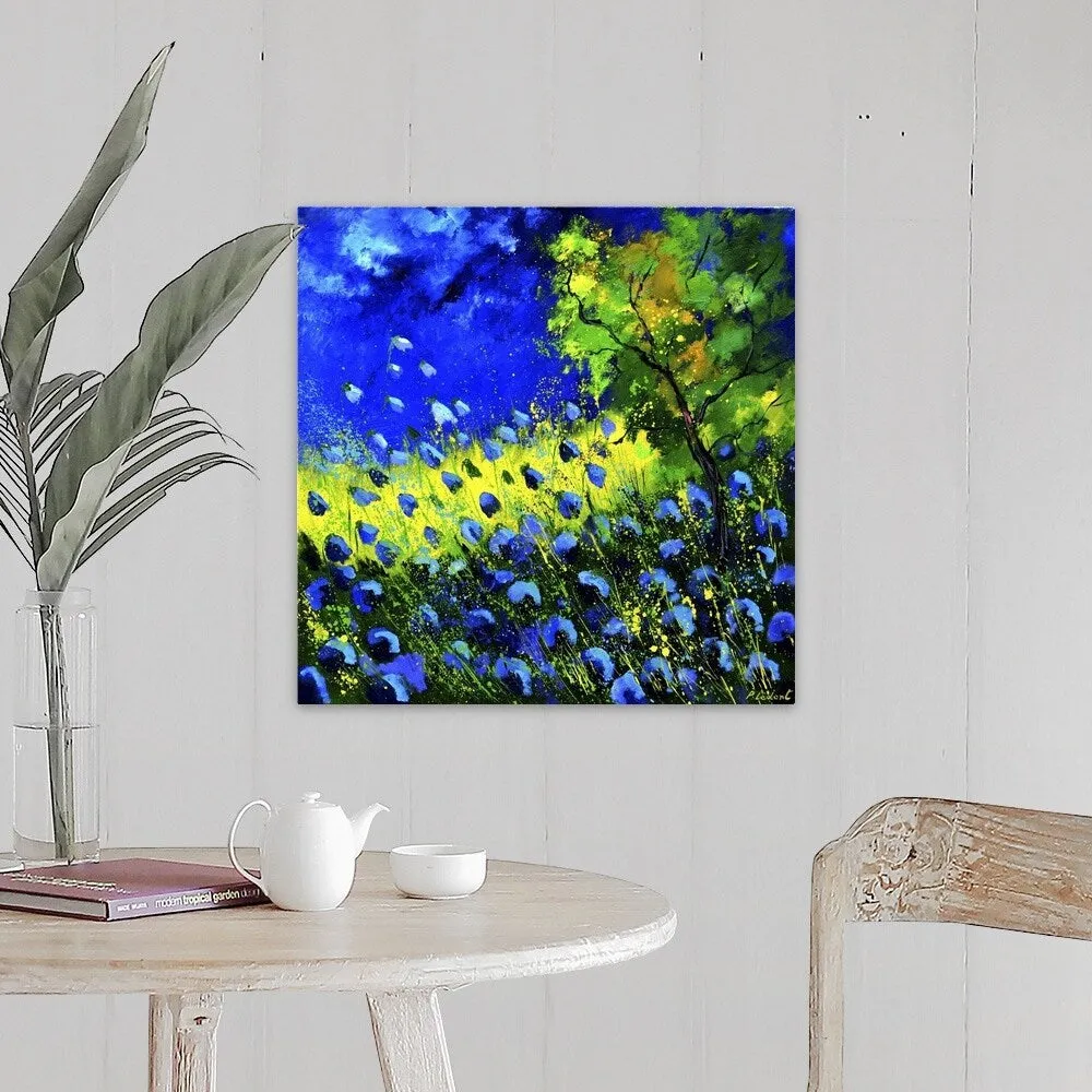 "Blue Poppies 88" Canvas Wall Art