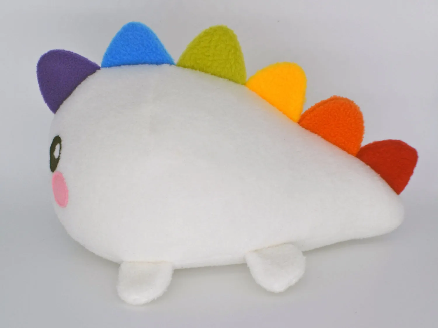 Rainbow dinosaur plushie , handmade kawaii stuffed animal monster cute lime green rawr