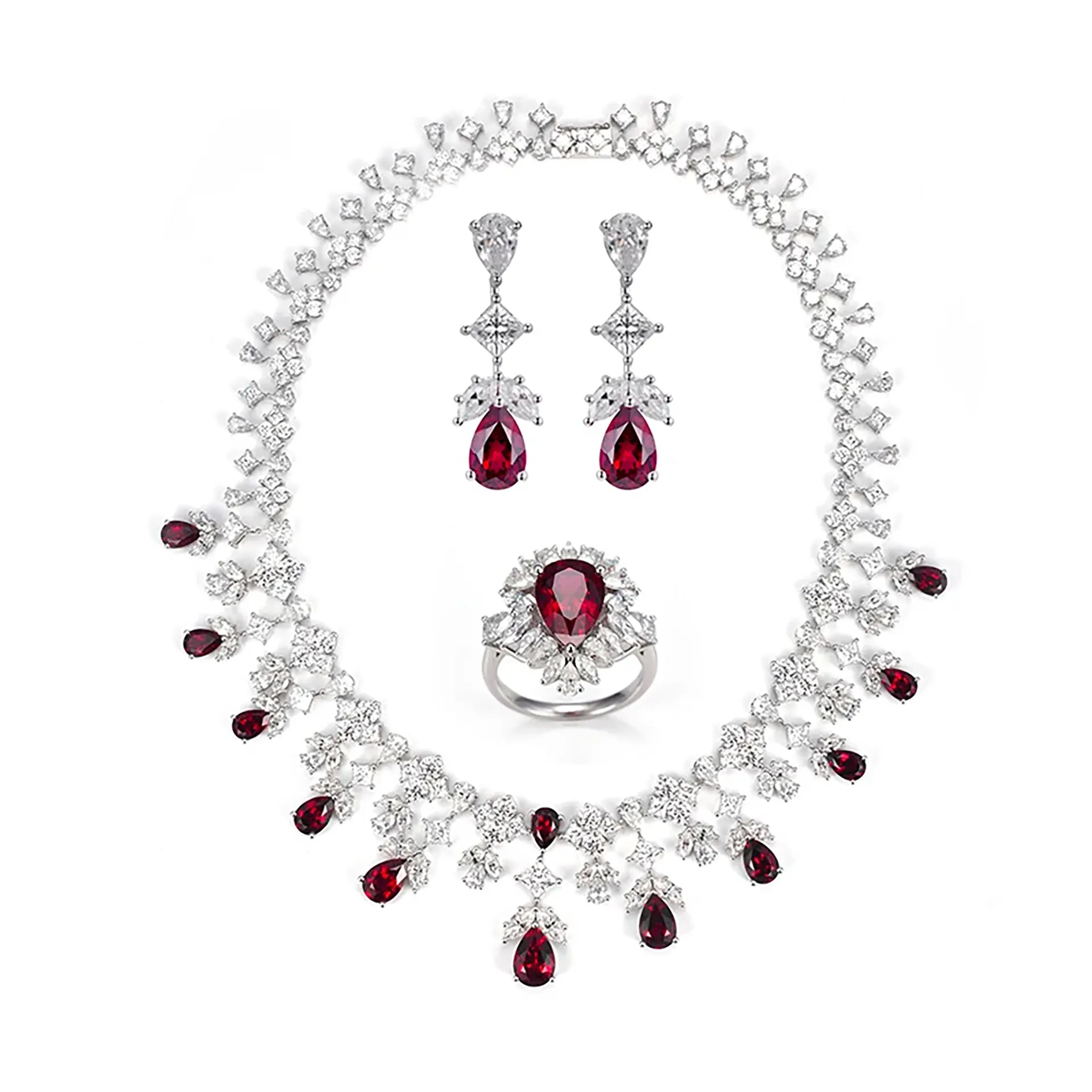 Ravishing Ruby Jewelry Set